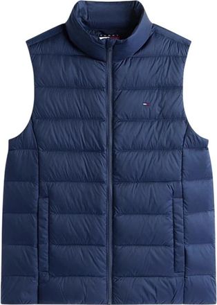 Tommy Jeans Lichtgewicht Dons Ritsvest - Heren - Bodywarmers - Blauw - M - Leer - Jassen