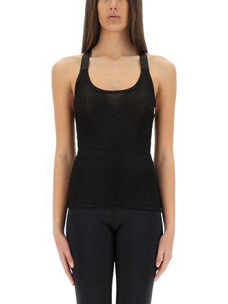 Off-white Viscose Top With Logo