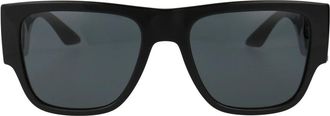 Versace Stijlvolle herenzonnebril - Heren - Zonnebrillen - Zwart - 57 CM - Accessoires