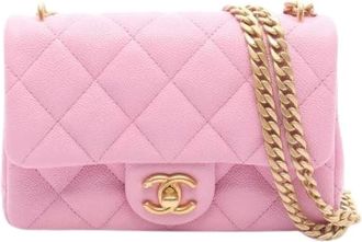 Chanel Borsa a spalla Chanel Pre-owned Matelasse in pelle di vitello martellata - - Pre-owned - Donna - Rosa - ONE SIZE