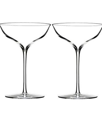 Waterford Set Of 2 Elegance Champagne Belle Coupe Glasses With $10 Credit