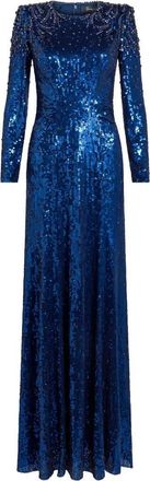 Jenny Packham Dulcet Sequin-Embellished Dress in Blackthorne Blue at Nordstrom, Size 14 Uk