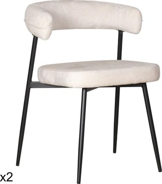 Happy Garden Pack de 2 sillas de tela beige