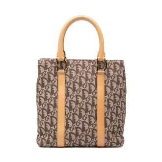 Dior Pre-owned Printed Design Gestructureerde Tote - Dames - Pre-owned - Bruin - Maat: ONE Size