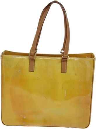 Louis Vuitton Tweedehands leren Louis Vuitton tassen - Dames - Vintage Handtas - Geel - ONE Size - Leer - Vintage