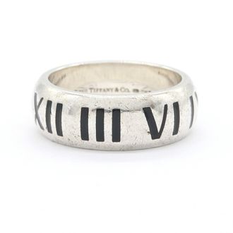 Tiffany & Co. Atlas Sterling Silver 925 Band Ring (Pre-Owned)