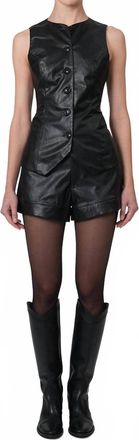 Parentezi Amandine Vegan Leather Vest In Black