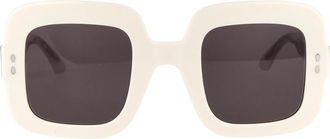 Isabel Marant Stijlvolle Zonnebril - Dames - Zonnebrillen - Beige - 49 MM - Accessoires