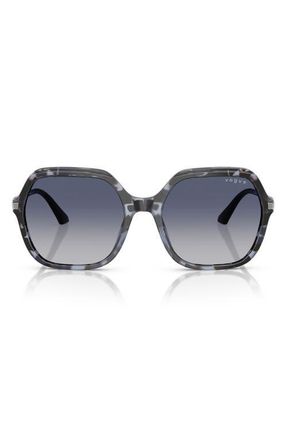 Vogue Eyewear 56mm Square Sunglasses in Blue Tortoise at Nordstrom