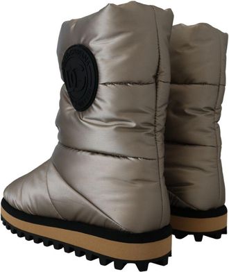 Dolce & Gabbana Mens Silver Polyester Ankle Boots
