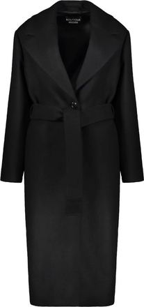 Moschino Lange Mouwen Jas met Riem - Dames - Jas met riem - Zwart - M - Wol - Jassen