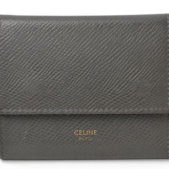 Celine Gray Leather Wallet (Tri-Fold) (Pre-Owned)