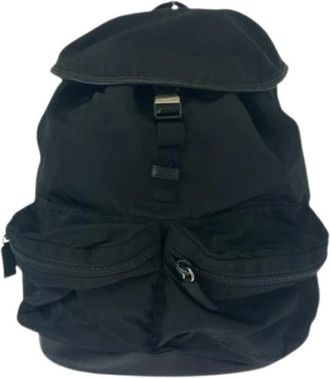 Prada Pre-owned Tessuto Nylon Rugzak - Dames - Vintage Rugzakken - Zwart - ONE Size - Nylon - Vintage