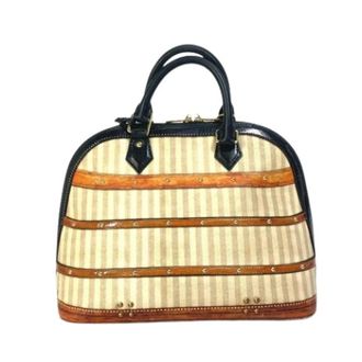 Louis Vuitton Pre-owned Vintage Canvas Handbag - Dames - Pre-owned - Beige - Maat: ONE Size Leer