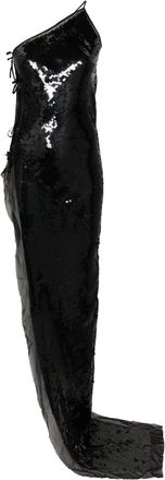 Rick Owens Taco gown - women - Polyester/Silk - 42 - Black