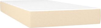 vidaXL Colch&oacute;n De Muelles Ensacados Tela Color Crema 80x200x20 Cm Vidaxl