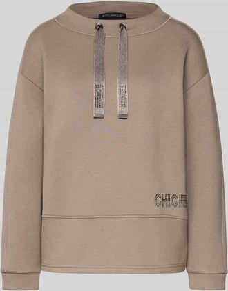 Betty Barclay Loose Fit Sweatshirt aus Viskose-Mix mit Stehkragen in Taupe, Gr&ouml;&szlig;e 46