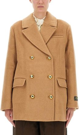 Ganni Double-breasted Wool Blazer