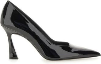 Stuart Weitzman Black Leather Vinnie Pumps