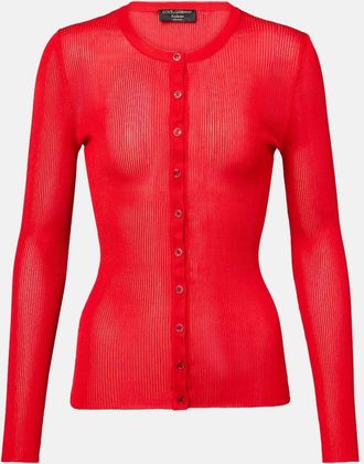 Dolce & Gabbana Cardigan in maglia a coste