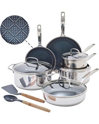 Blue Diamond Diamond Bond 12Pc Hybrid Stainless Steel Cookware Set
