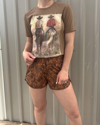 Bella + Canvas Good Ol Days Vintage Graphic Tee In Brown