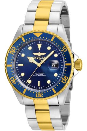 Invicta Pro Diver 22058 Heren Horloge - Quartz Uurwerk - Roestvrij Staal met blauwe Wijzerplaat - 43mm