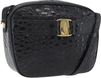 Ferragamo Pre-owned Cross Body Bags, female, Black, Size: ONE SIZE Pre-owned Shoulder Bag