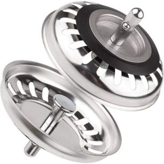 OEM Juego De 2 Tapones De Acero Inoxidable Para Fregadero De Cocina, Colador Universal De 79,3 Mm Para Cocina Y Ba&ntilde;o - Crezuo
