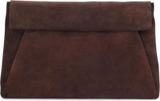 Kazar Envelope Suede Top-Handle Bag - Dames - Clutches - Bruin - ONE Size - Su&egrave;de - Tassen