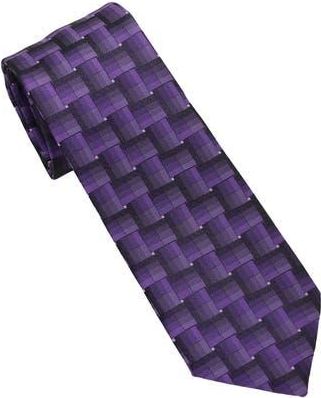DKNY Ombr&eacute; Check Tie in Black/purple at Nordstrom Rack