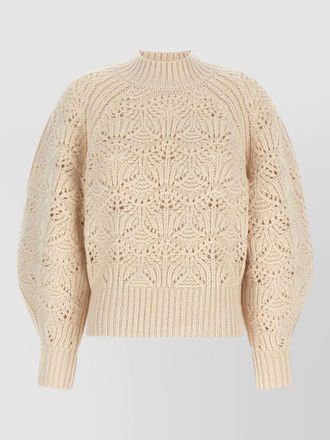 Zimmermann hypnotic cable knit sweater ribbed trims