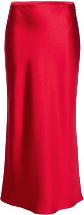 V:PM ATELIER Dramatic midi satin skirt - women - Polyester - 40 - Red