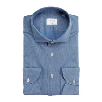 Xacus Heren, Overhemden, Blauw, Maat: 8XL Zijde
