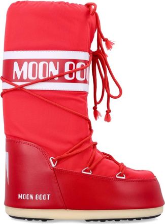 Moon Boot Icon High Nylon Boots - Dames - Winterlaarzen - Rood - 45 EU - Nylon - Schoenen