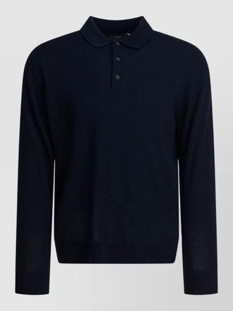 Vince merino wool long sleeve polo sweater