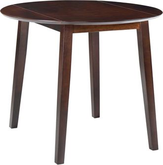 vidaXL Mesa De Hojas Abatibles Redonda Mdf Marr&oacute;n Vidaxl