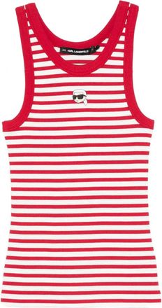 Karl Lagerfeld striped tank top - Red