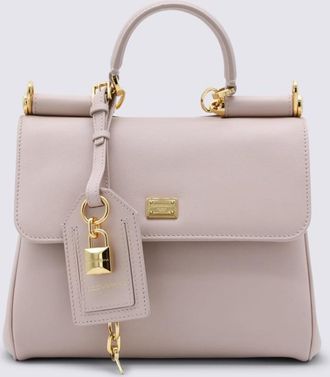 Dolce & Gabbana Dolce & Gabbana Nude Leather My Sicily Medium Top Handle Bag
