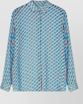 Dries Van Noten striped long sleeve collared shirt