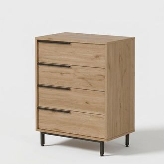 Hanah Home C&oacute;moda Moderna 4 Cajones Con Patas De Metal Nemer
