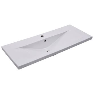Berkfield Home Built-in Basin 101x39.5x18.5 cm Ceramic White