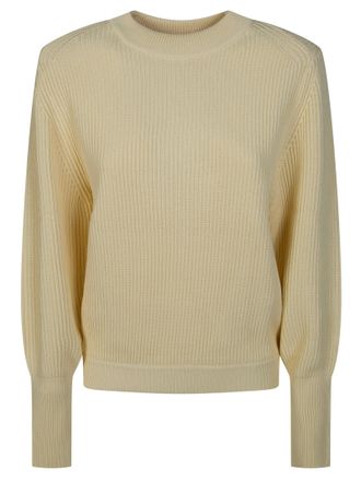 Victoria Beckham Ribbed Knit Crew Neck Sweater