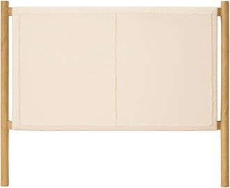 Wabi Home Cabecero de cama tapizado de madera maciza de sungkai 145