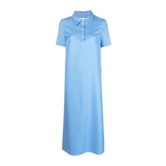 Loulou Studio Buttoned Long Dress - Dames - Maxi kleedjes - Blauw - XS - Kleedjes