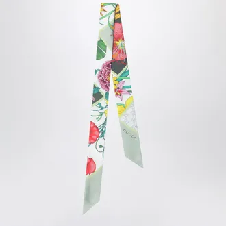 Gucci Silk twill ribbon with Flora print