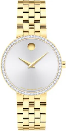 Movado Museum Quartz Diamond White Dial Ladies Watch 0608068