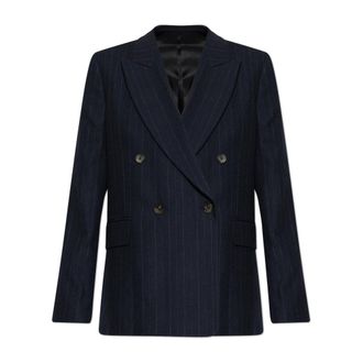 Paul Smith Double-vent Blazer - Dames - Jassen - Blauw - Maat: XS Linnen