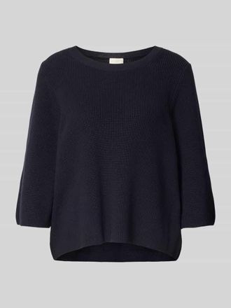 Milano Milano Italy Strickpullover mit 3/4-Ärmel in Dunkelblau, Größe M