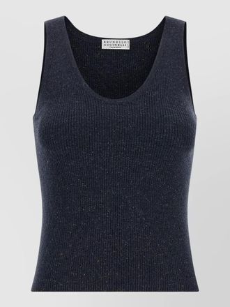 Brunello Cucinelli ribbed cashmere tank top